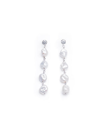 ABELONE Ørering - Rhodineret sølv