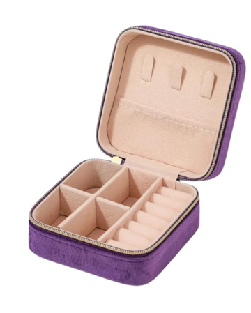 Smykkeskrin i velour (Lavendel)